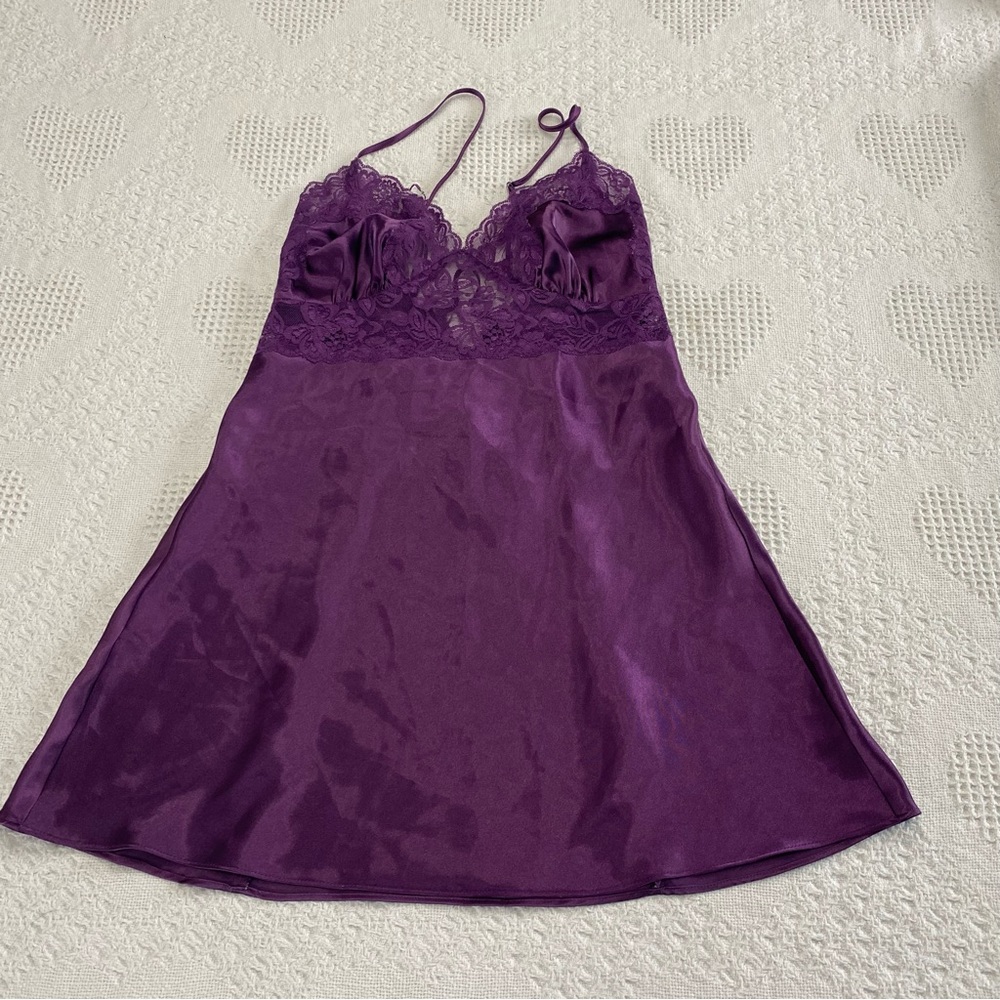 Fredricks of Hollywood Lacey Purple Slip Dress (S)